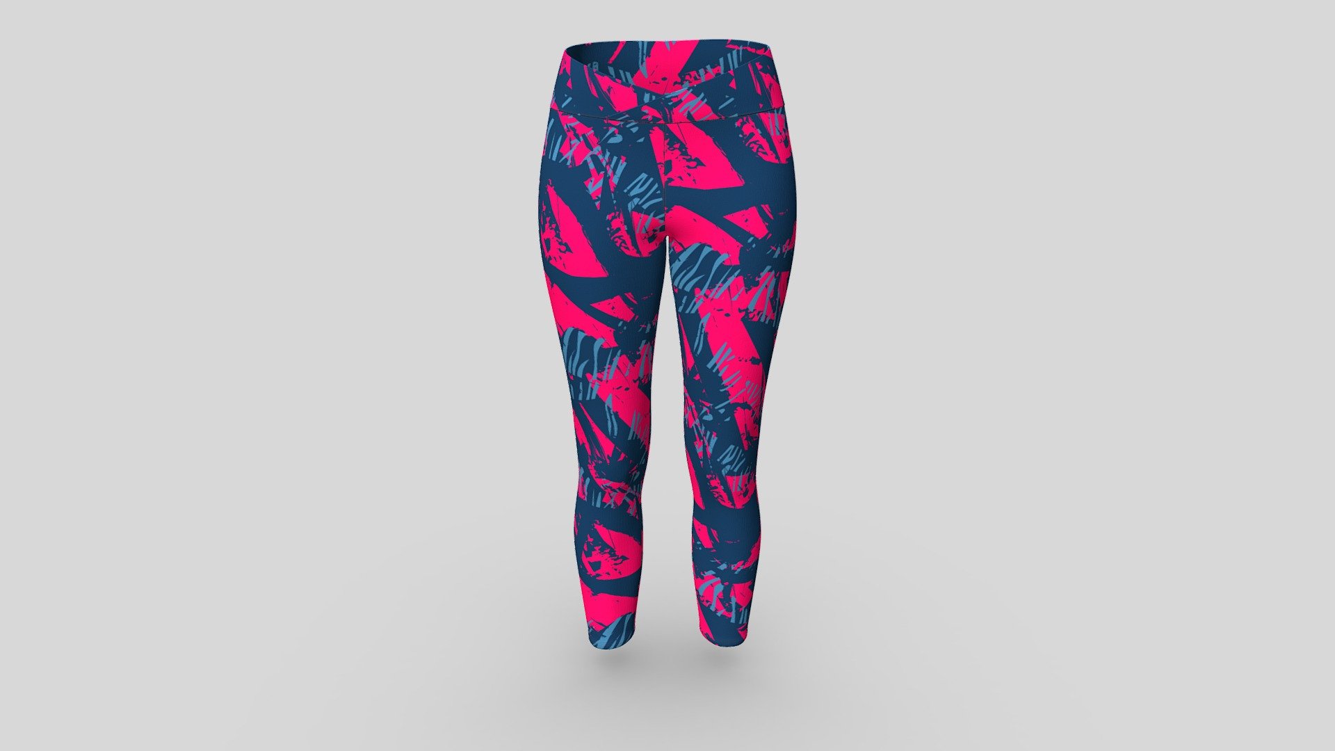 Sporty Womens Mid- Waisted Leggings 3d model