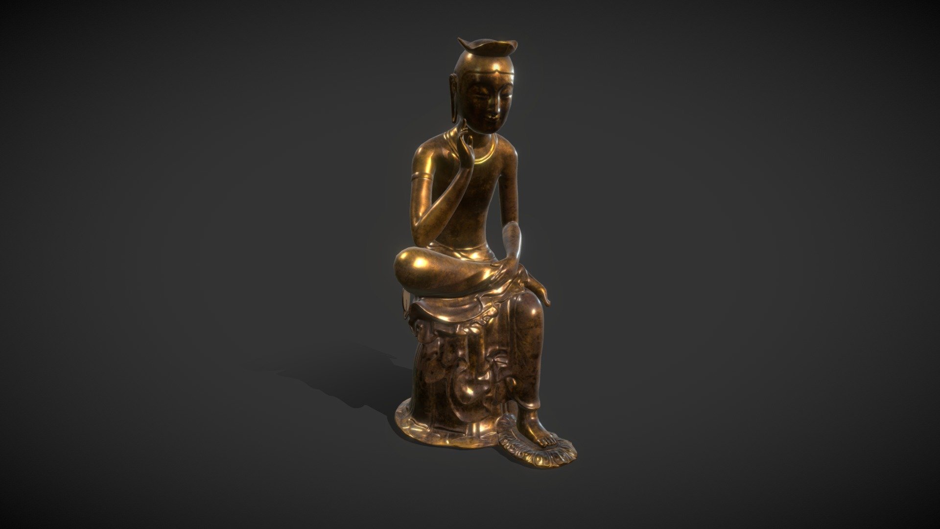 Korea National Treasure_083_금동미륵보살반가사유상 3d model