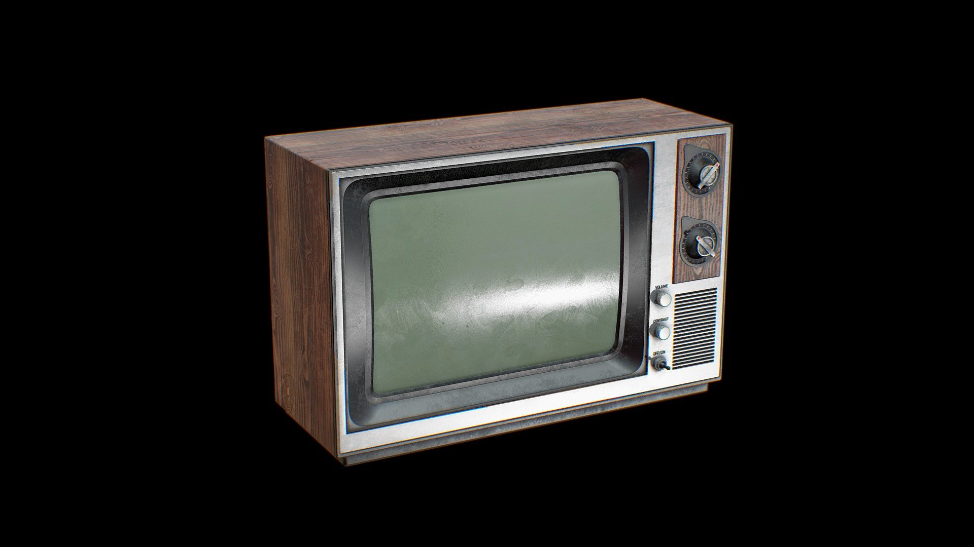 Old TV 02-Freepoly.org 3d model