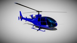 Sud-Aviation Gazelle 342 Animation Low Poly