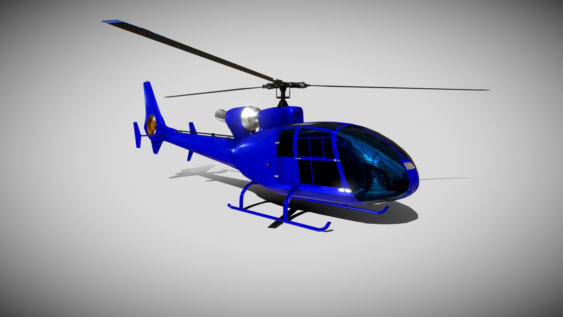 Sud-Aviation Gazelle 342 Animation Low Poly 3d model