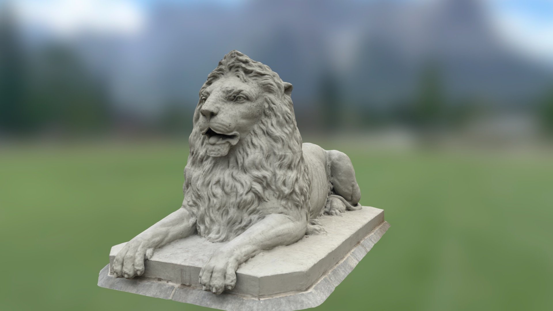 Calgarys Centre Street Lion 3d model