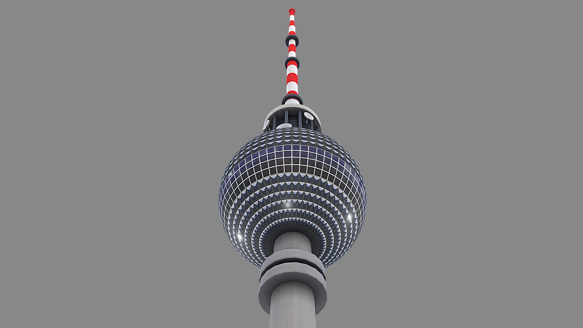 Low Poly Berlin Television Tower 3d model