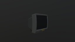 low-poly psx crt tv