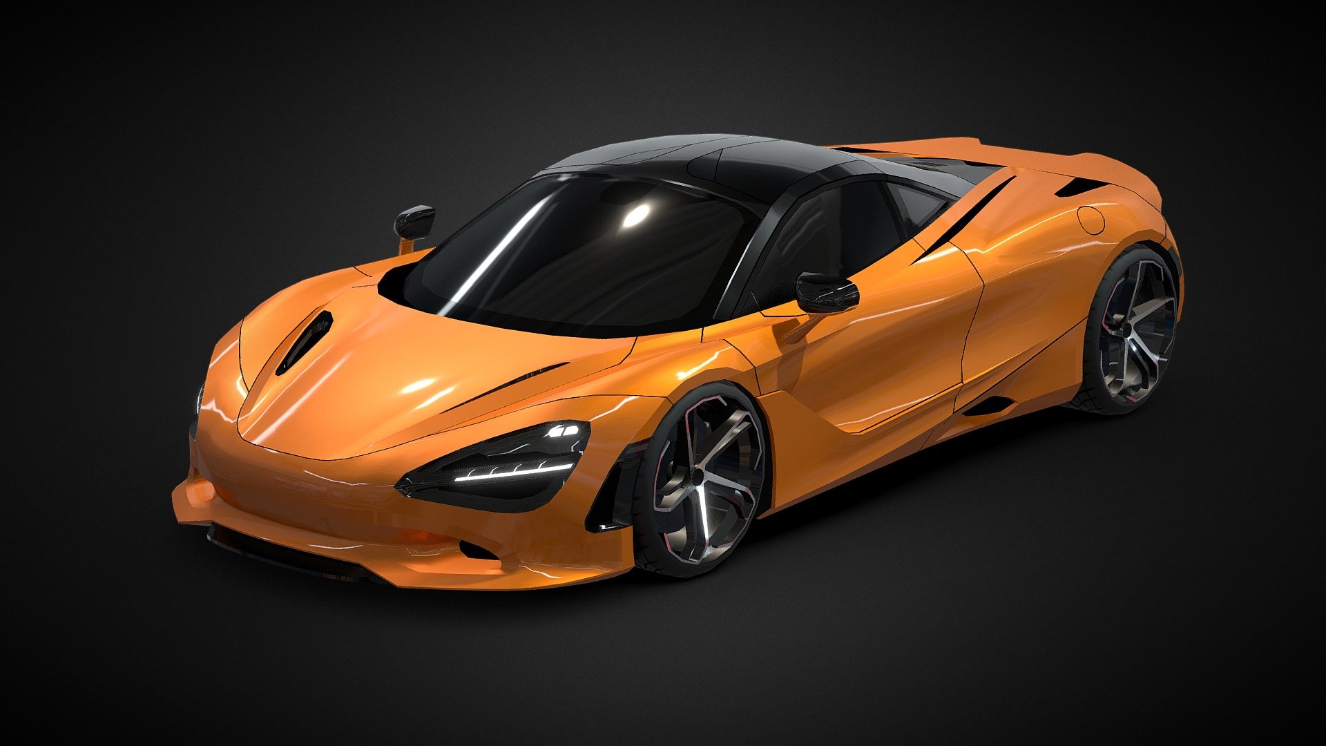 McLaren 750S (low-poly) 3d model