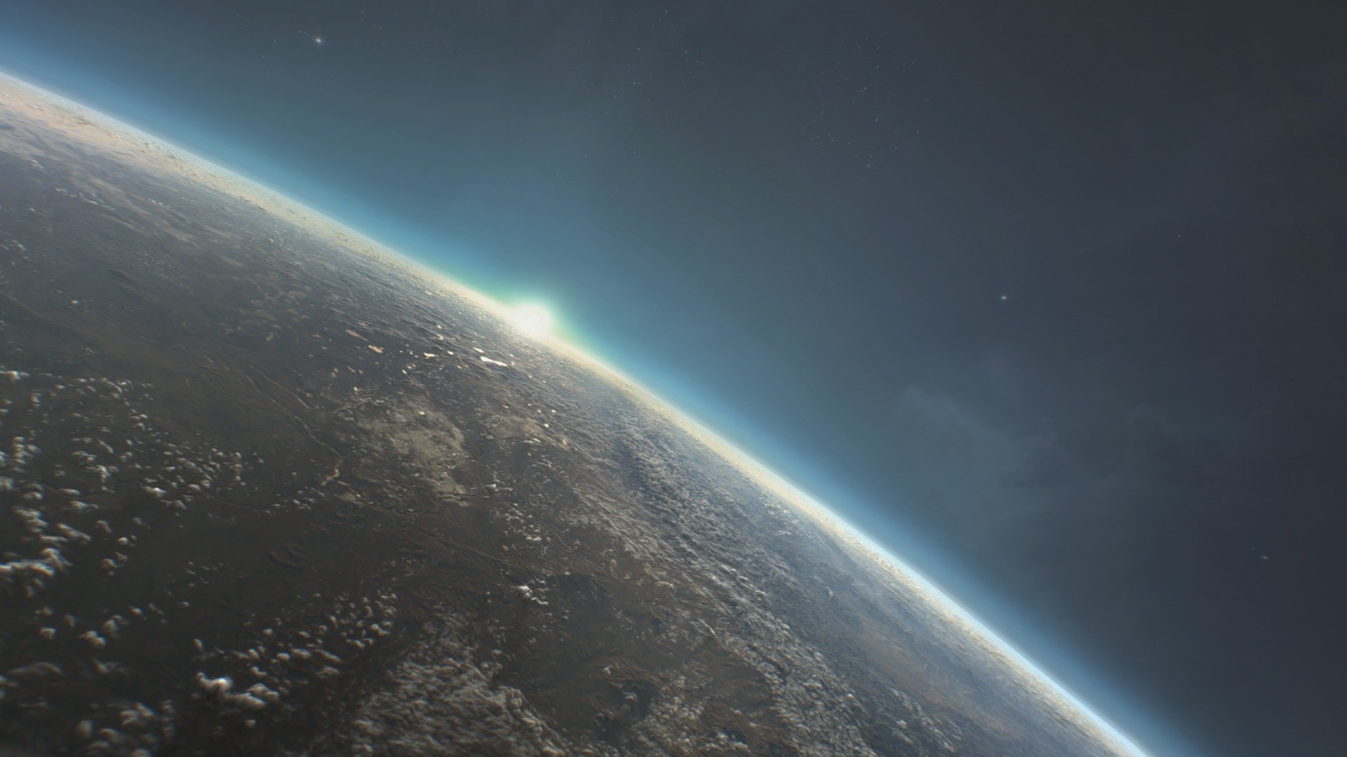 Planet near view HDRI for game environment 3d model