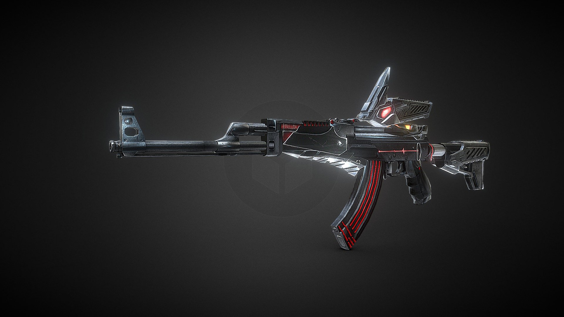 AK47 Fallen 3d model