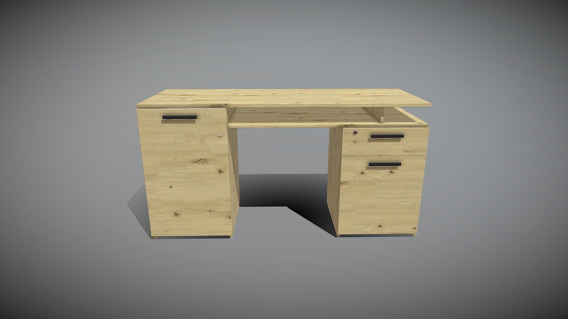 But Straight Desk 3d model