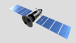 Communication satellite 3D model