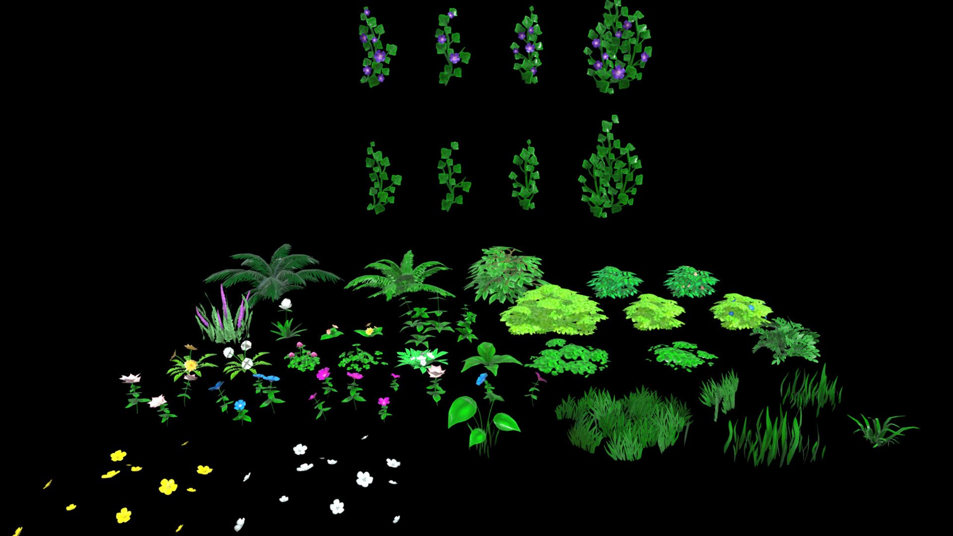 Friendly Forest Flora 3d model