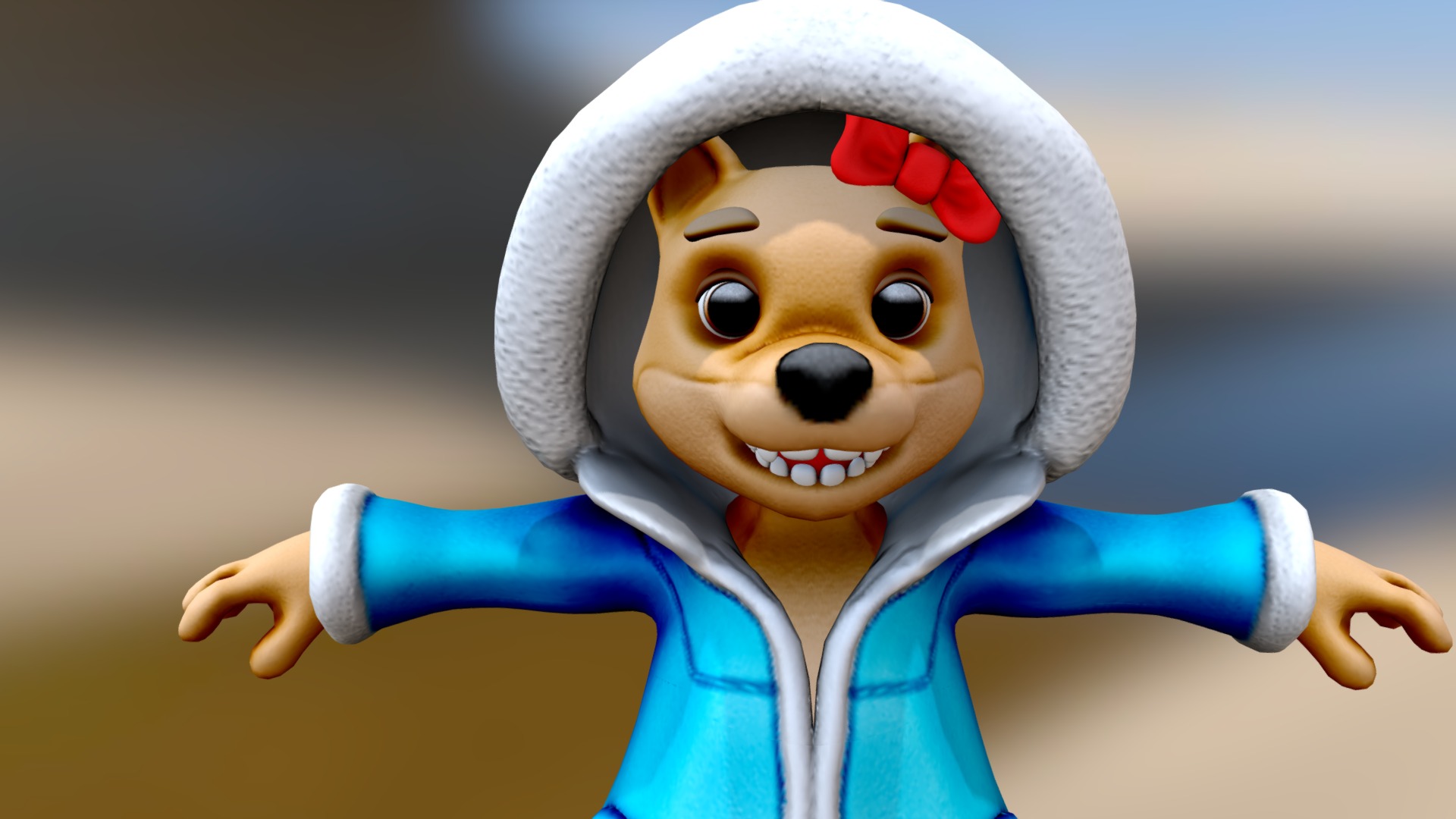 Shibu doggy Character 3d model