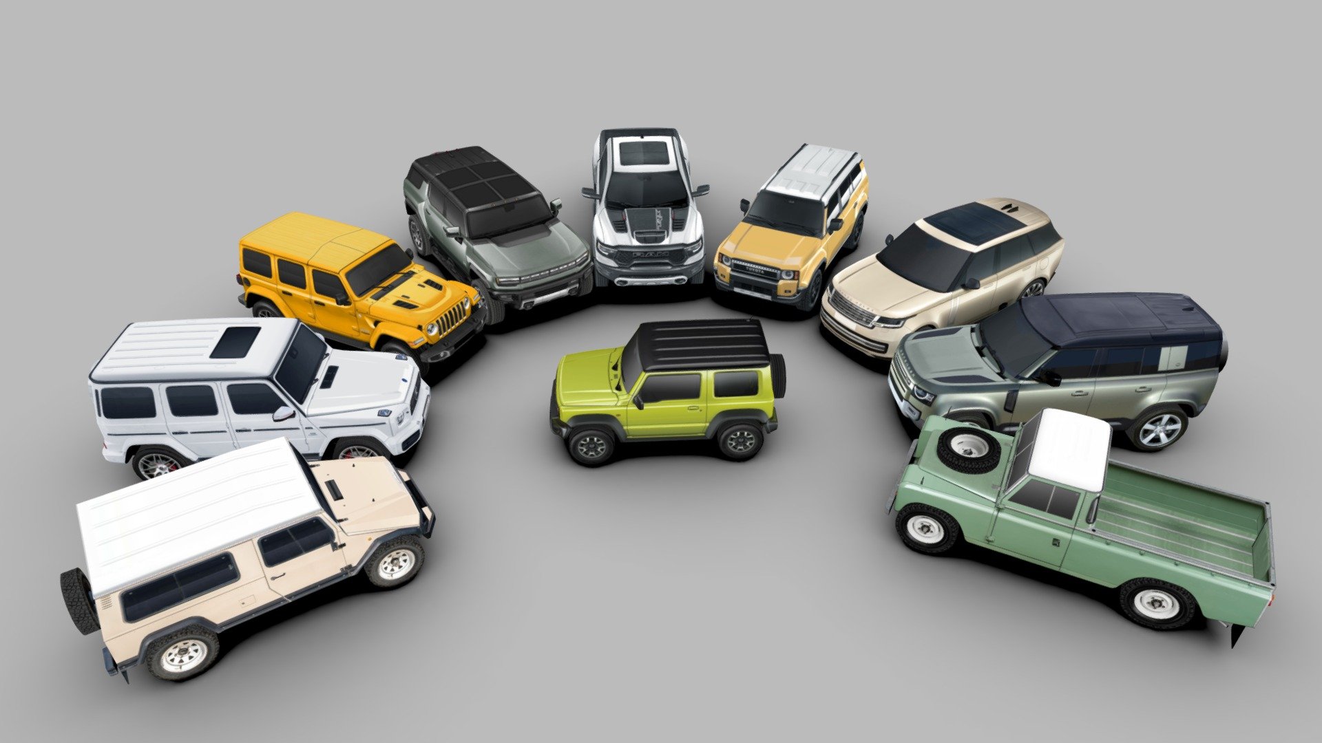 10 Off-Road cars Pack 1 3d model