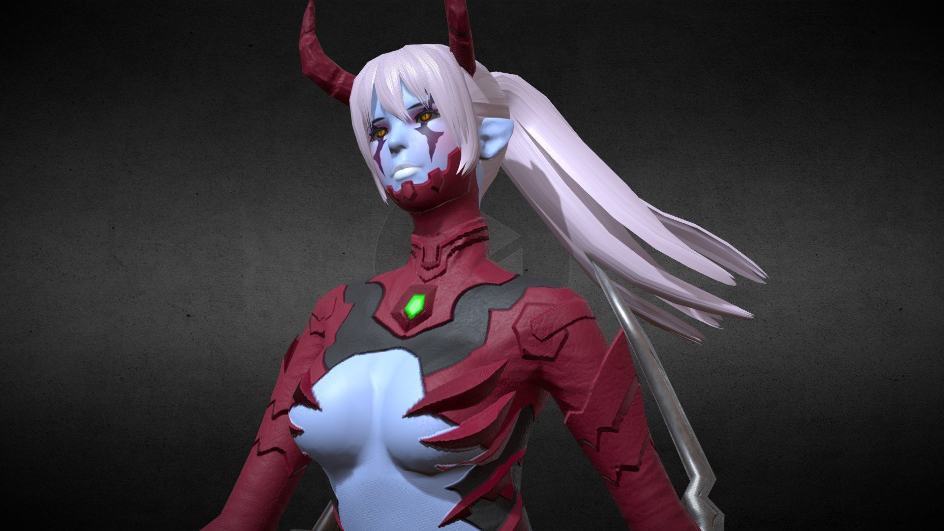 Demonetized Blue Gal 3d model