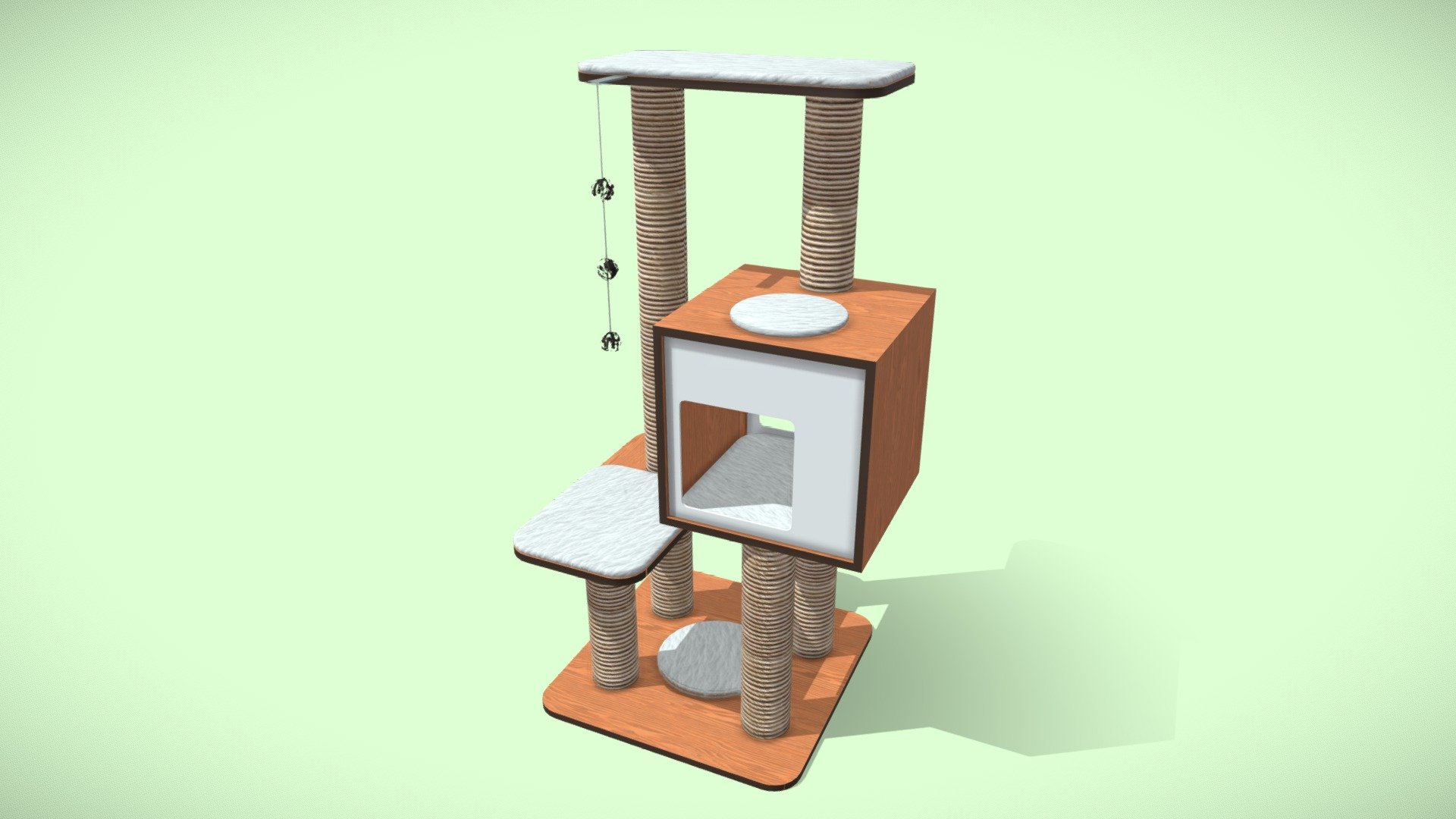 Cat tree tower modern design furniture 3d model