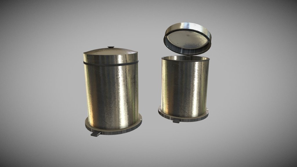 Kitchen Dustbin 3d model