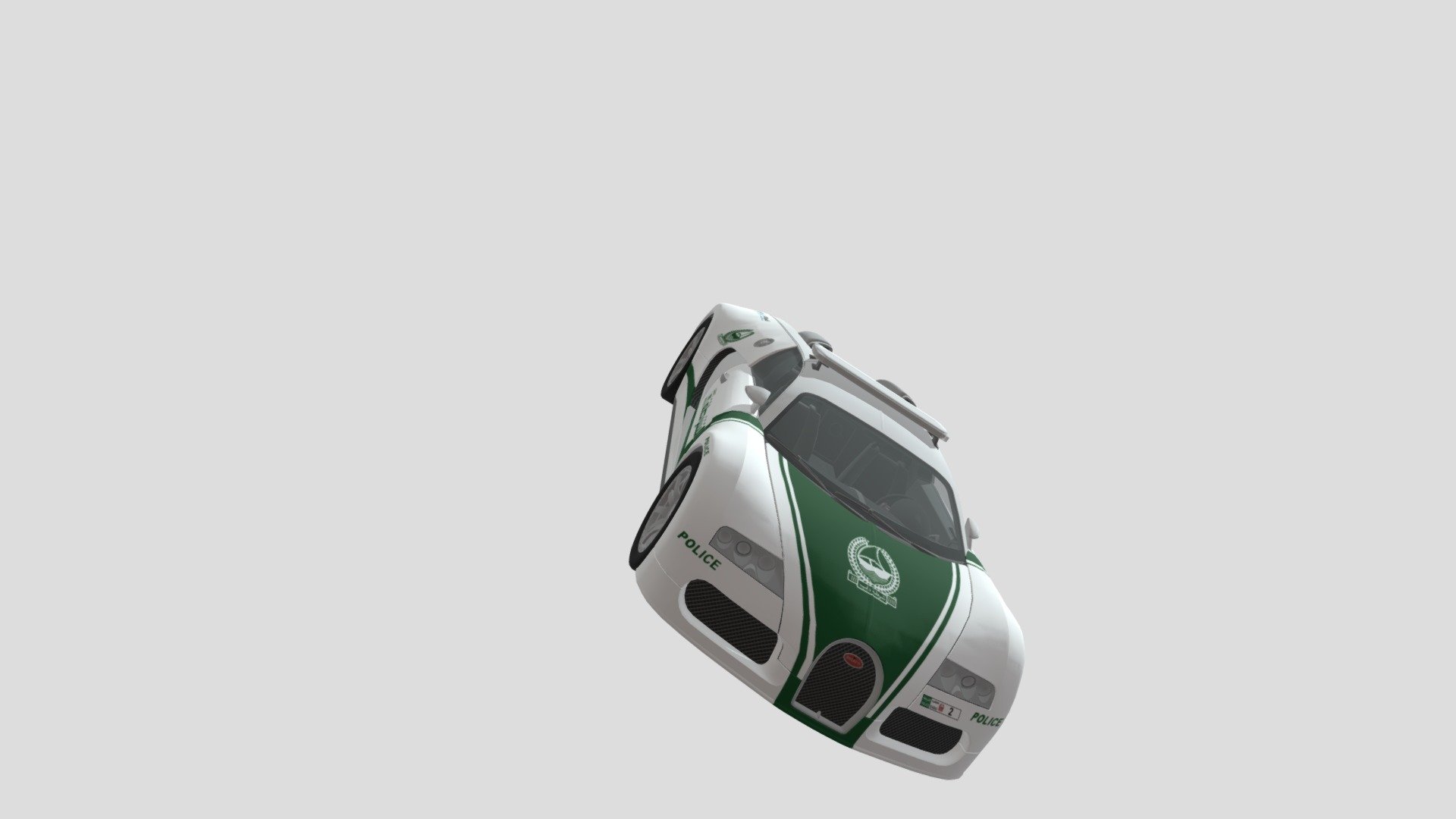 Bugatti Veyron Police Dubai 3d model