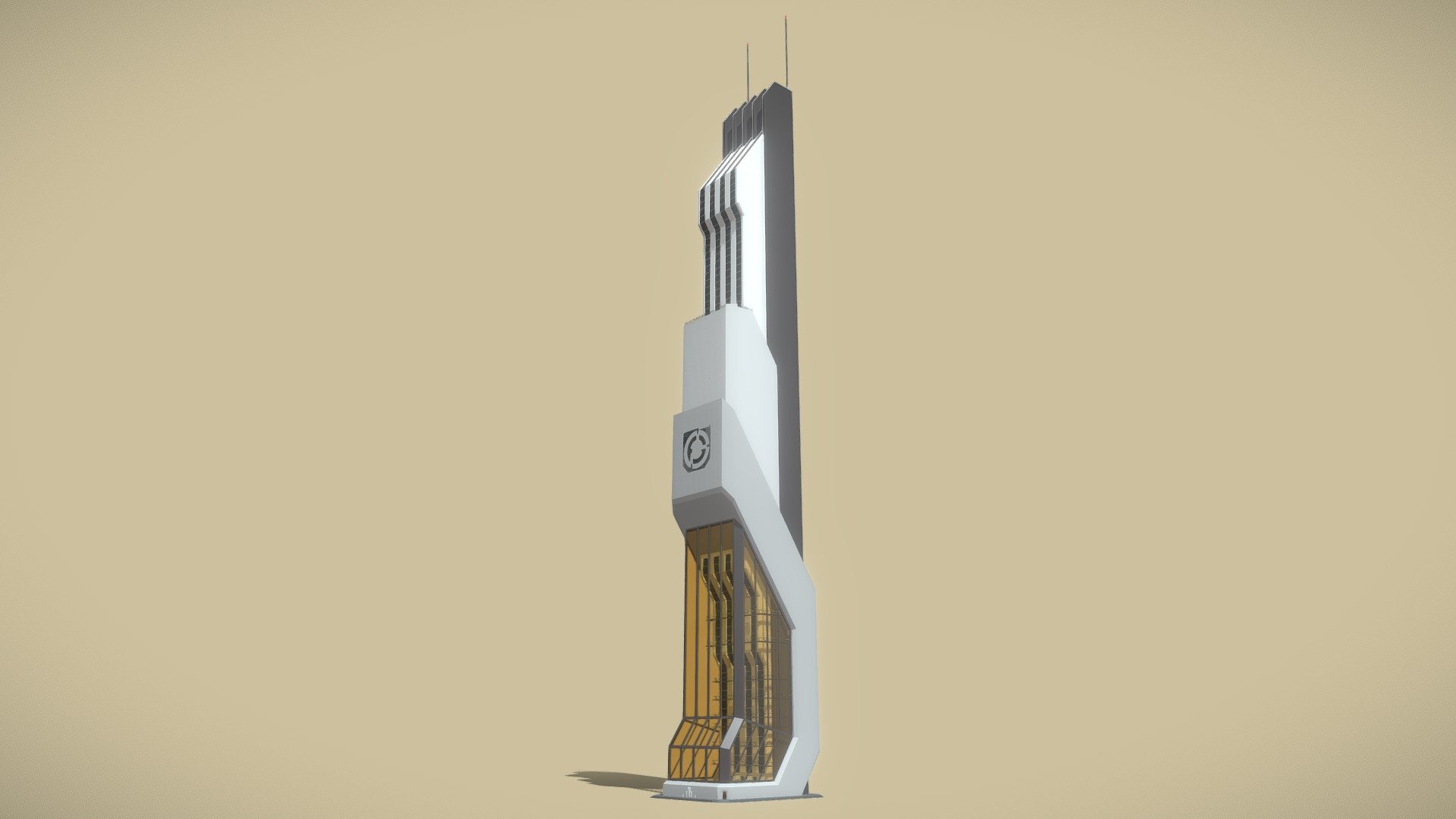 Futuristic Sci-Fi Skyscraper 06 3d model