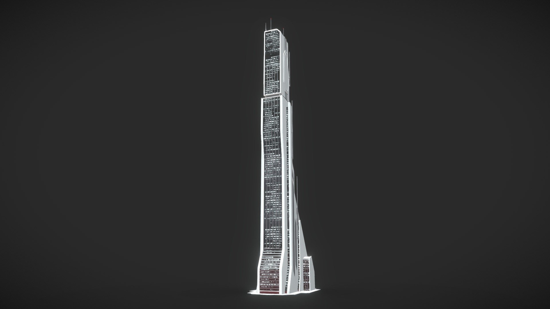 Sci-Fi Skyscraper 4 3d model