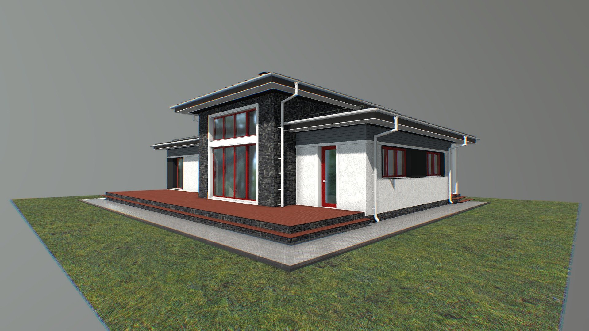 1 floor residential house PR05_11_21 3d model