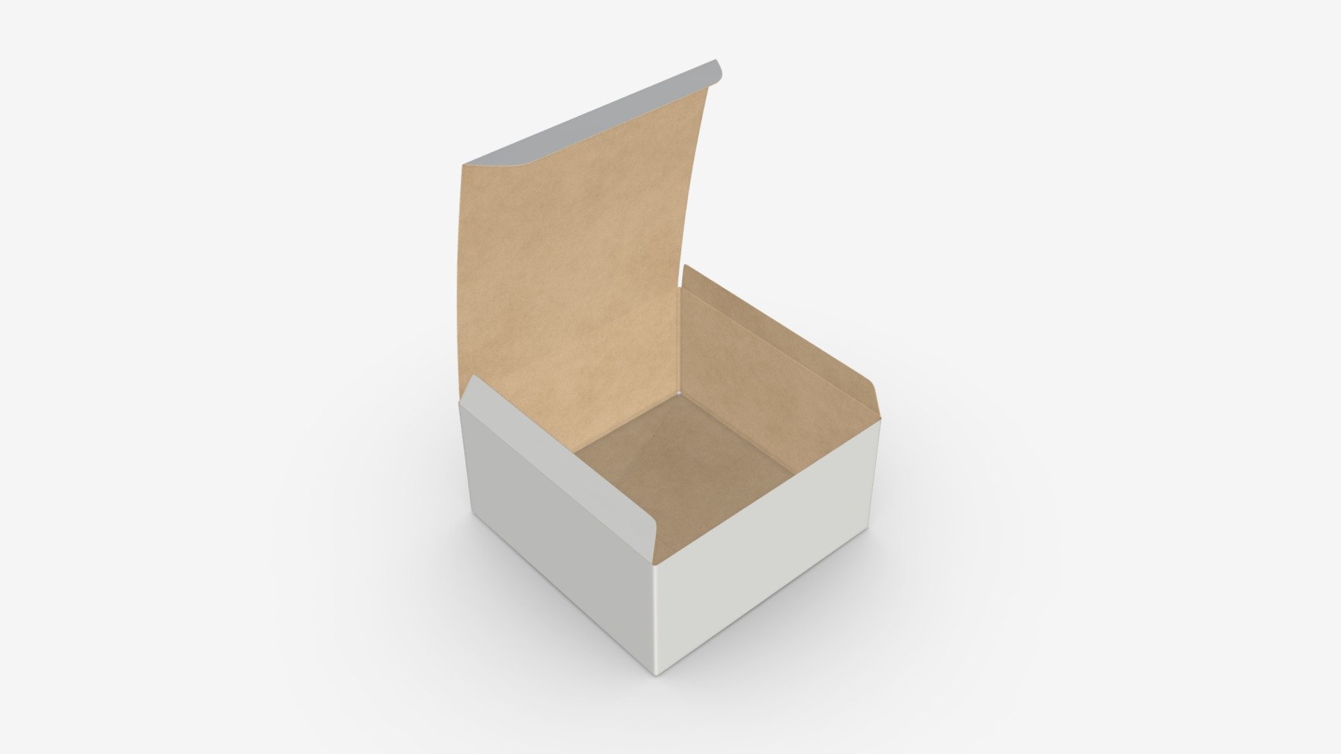 Gift box paper 04 opened 3d model