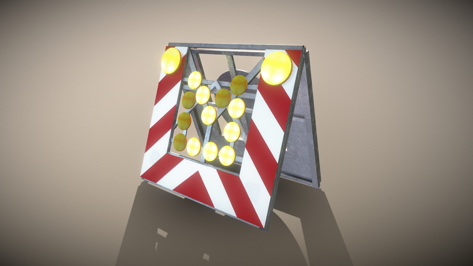 Smaller Road Barrier 616-31 (Simple Version) 3d model