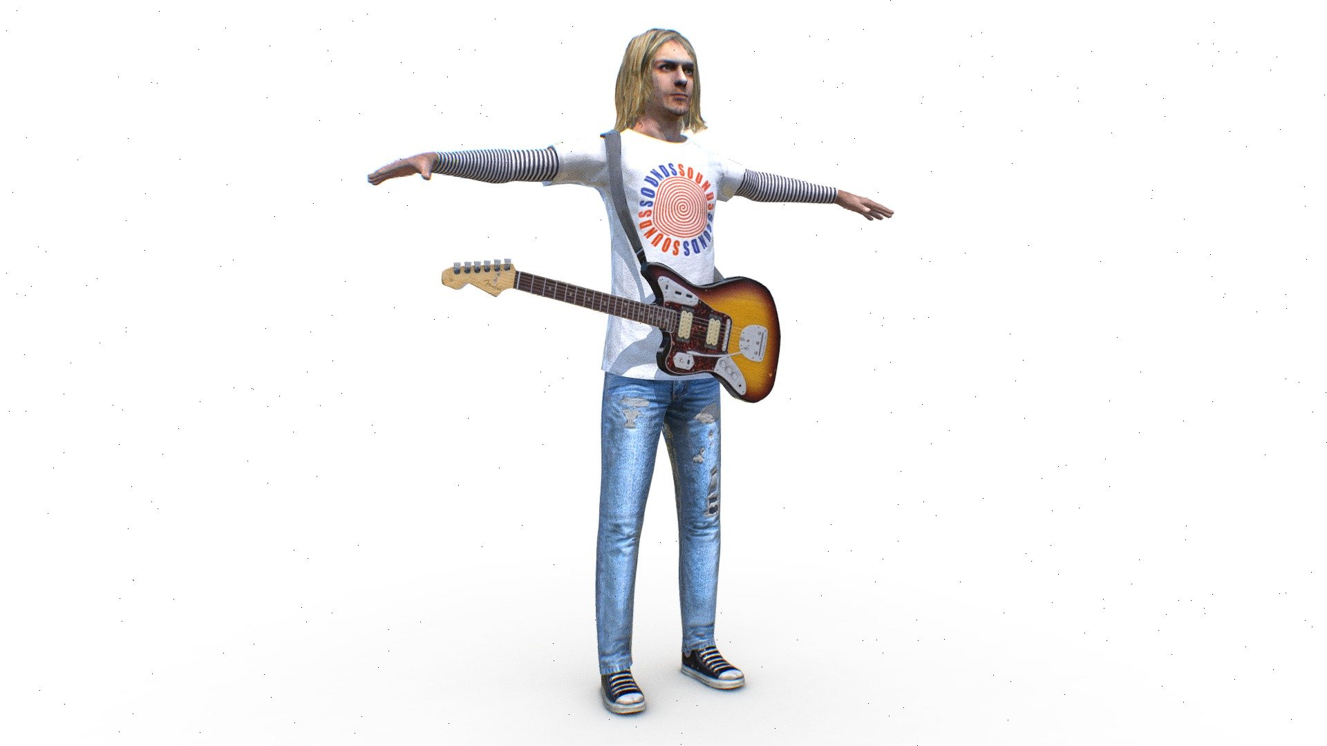 Kurt Cobain 3d model