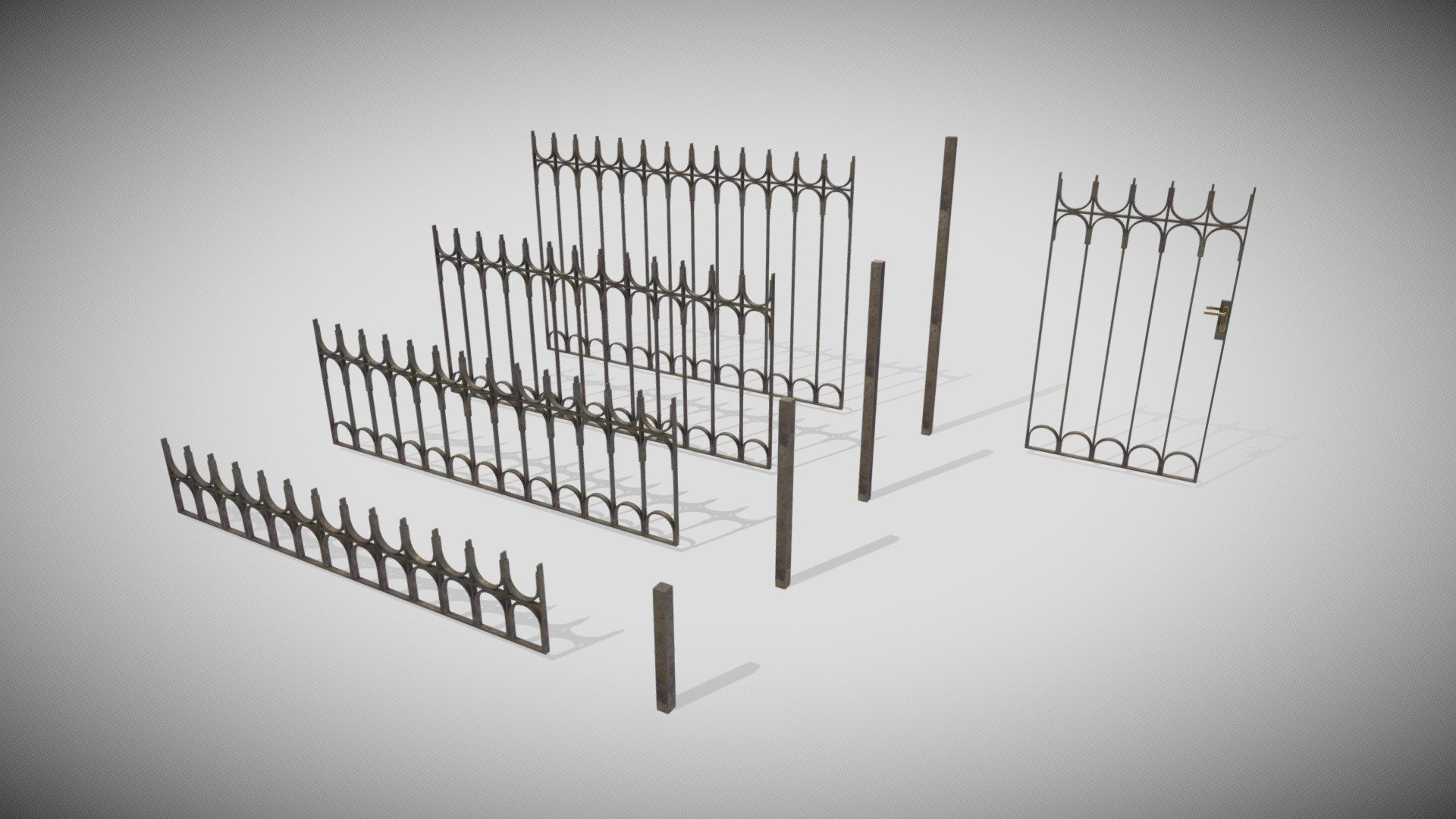 Fence Set 3d model