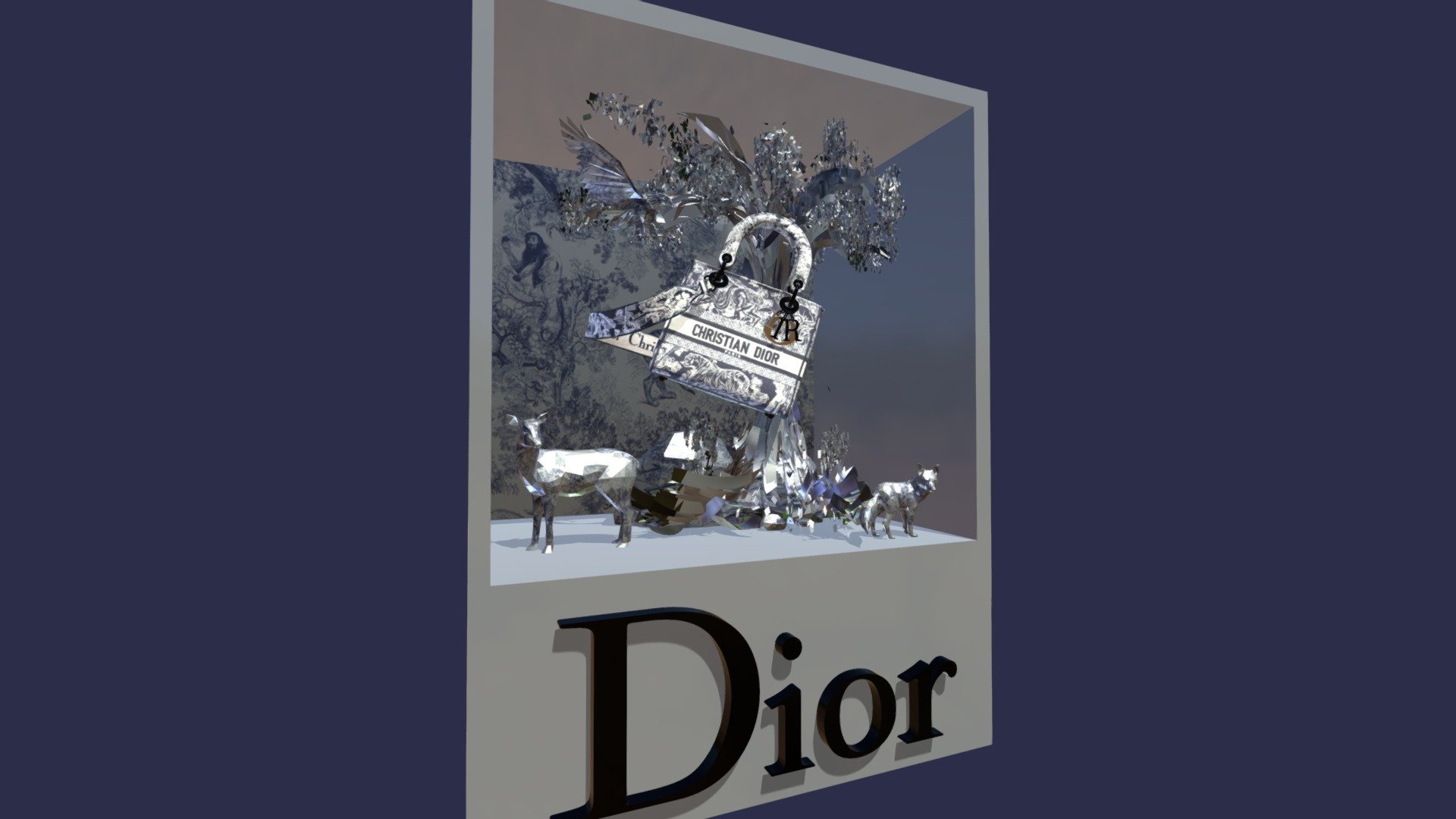 DIOR WINDOW DISPLAY 3d model