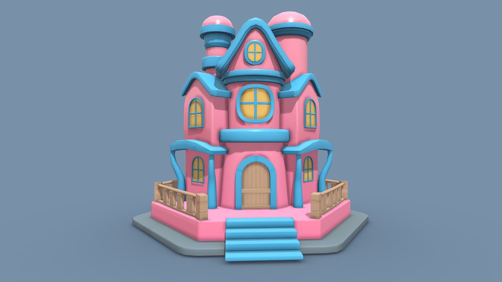 Candy Stylized House 3d model