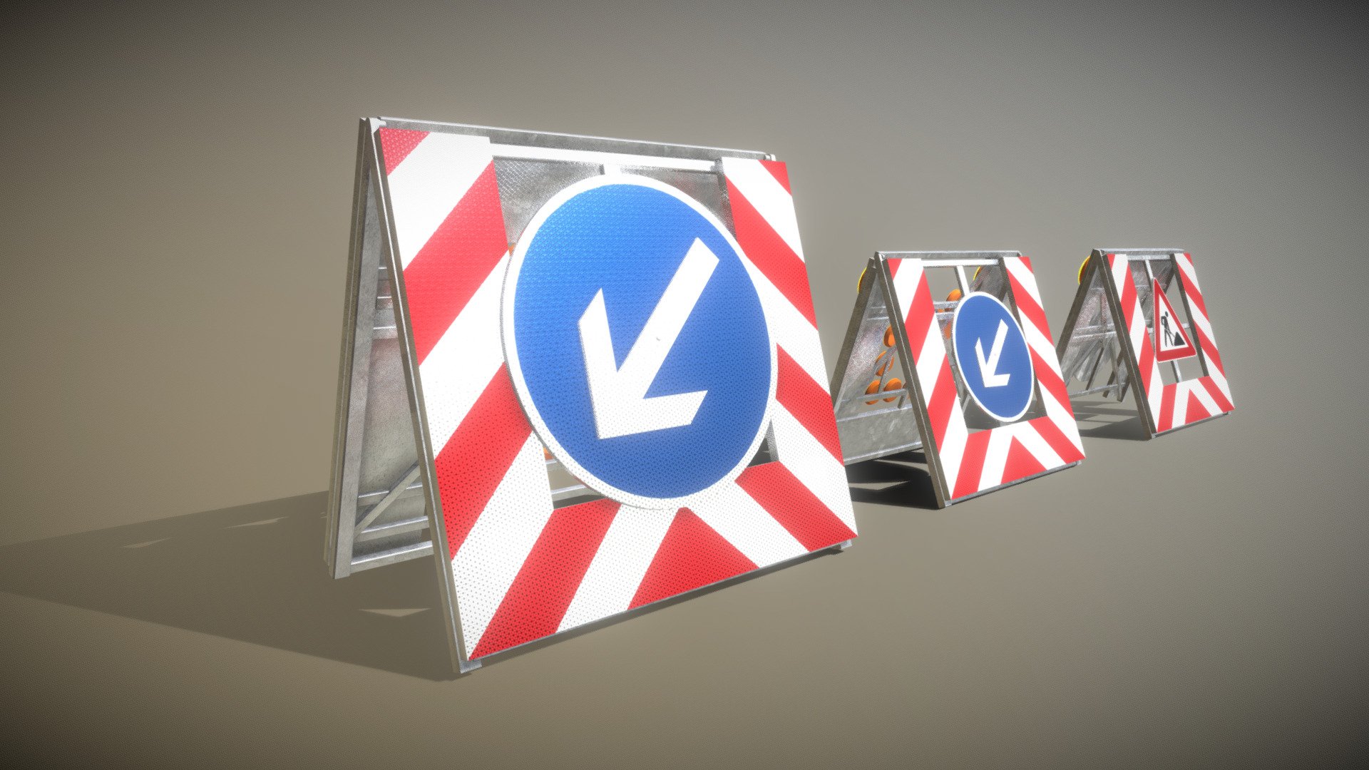 Road Barriers 3d model