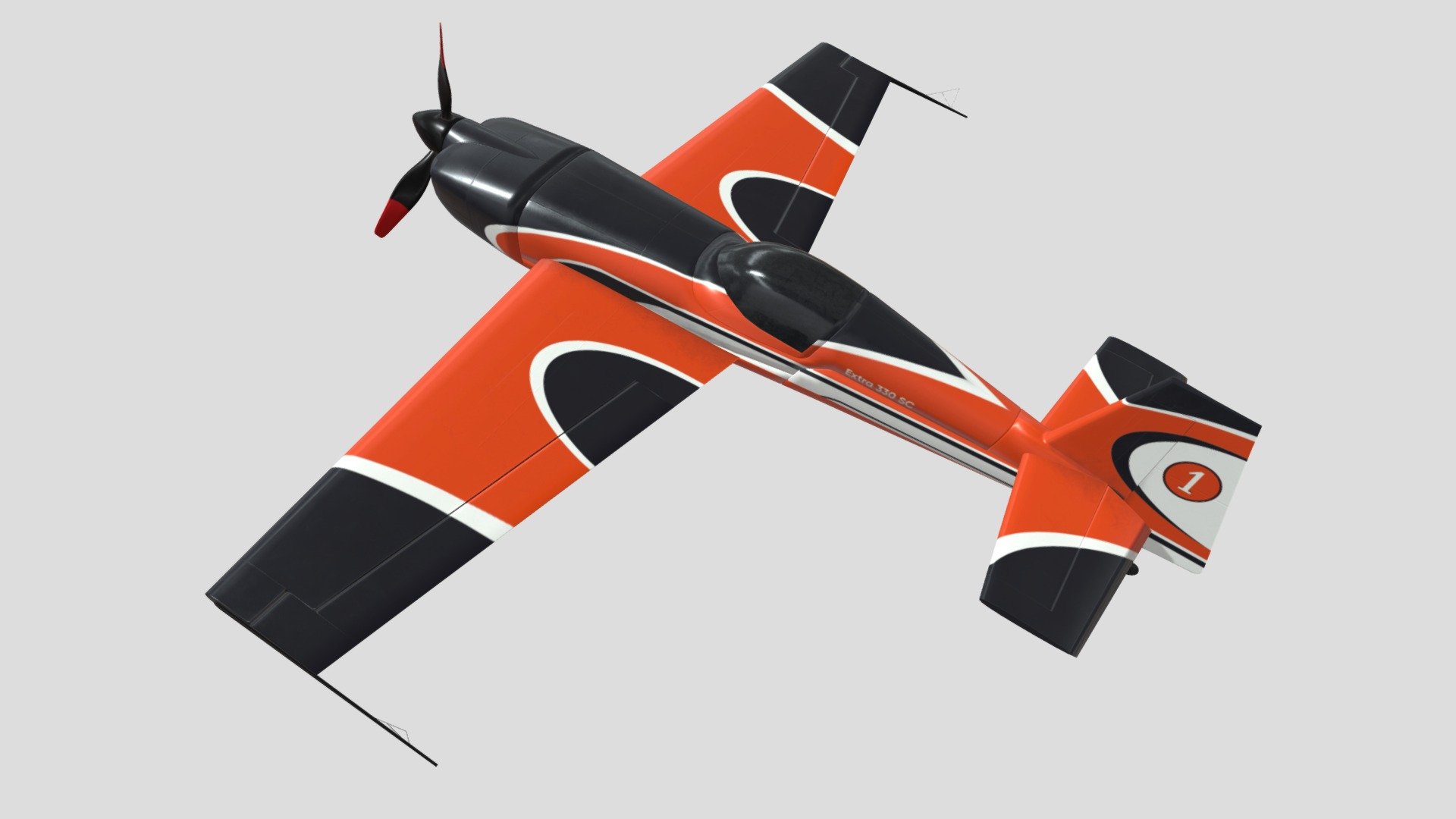 Small civilian aerobatic machine Extra 330 SC 3d model