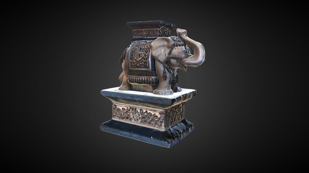 Small Elephant Statue 3d model