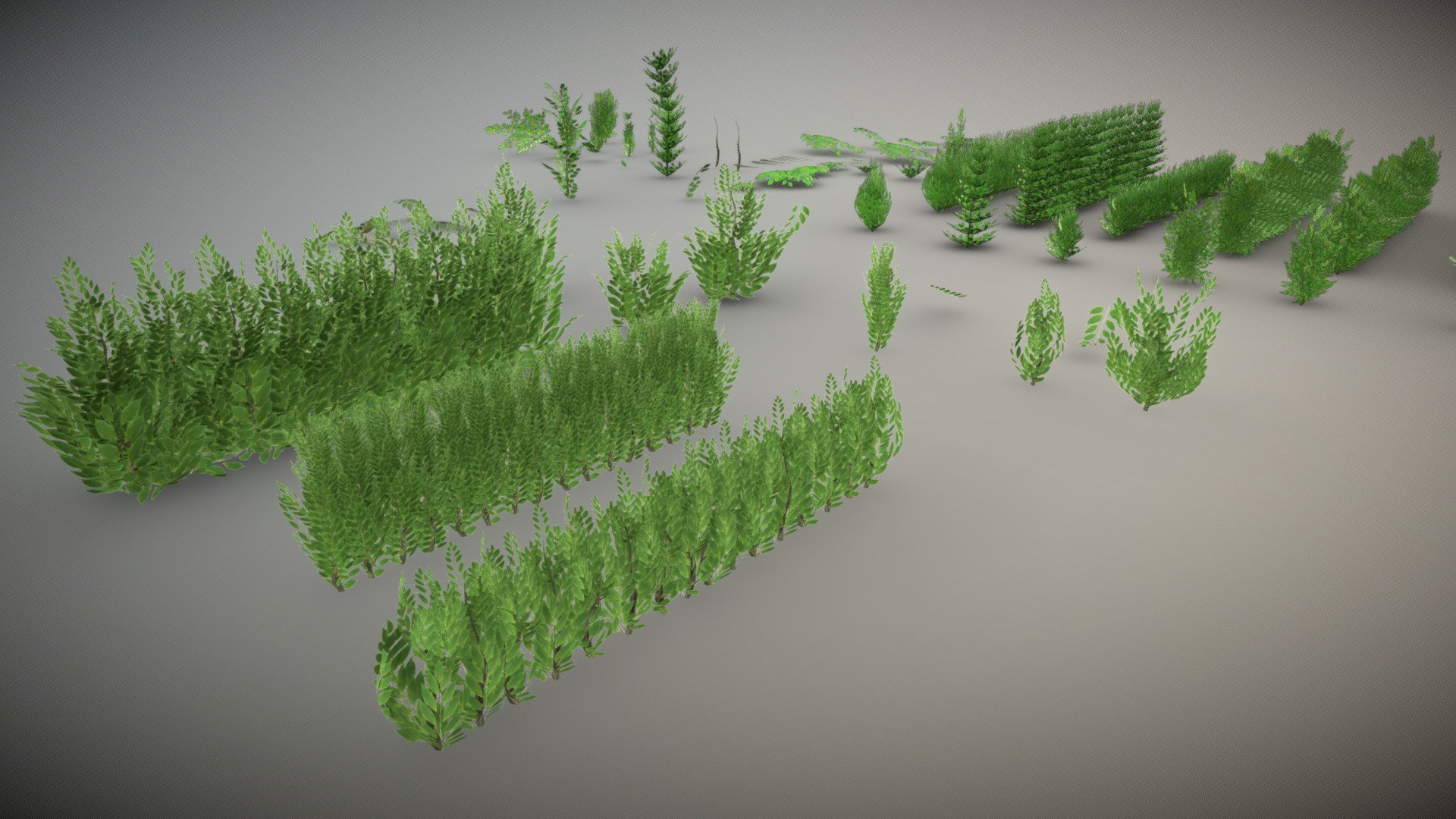 Hedges and Bushes (Wip-2) 3d model