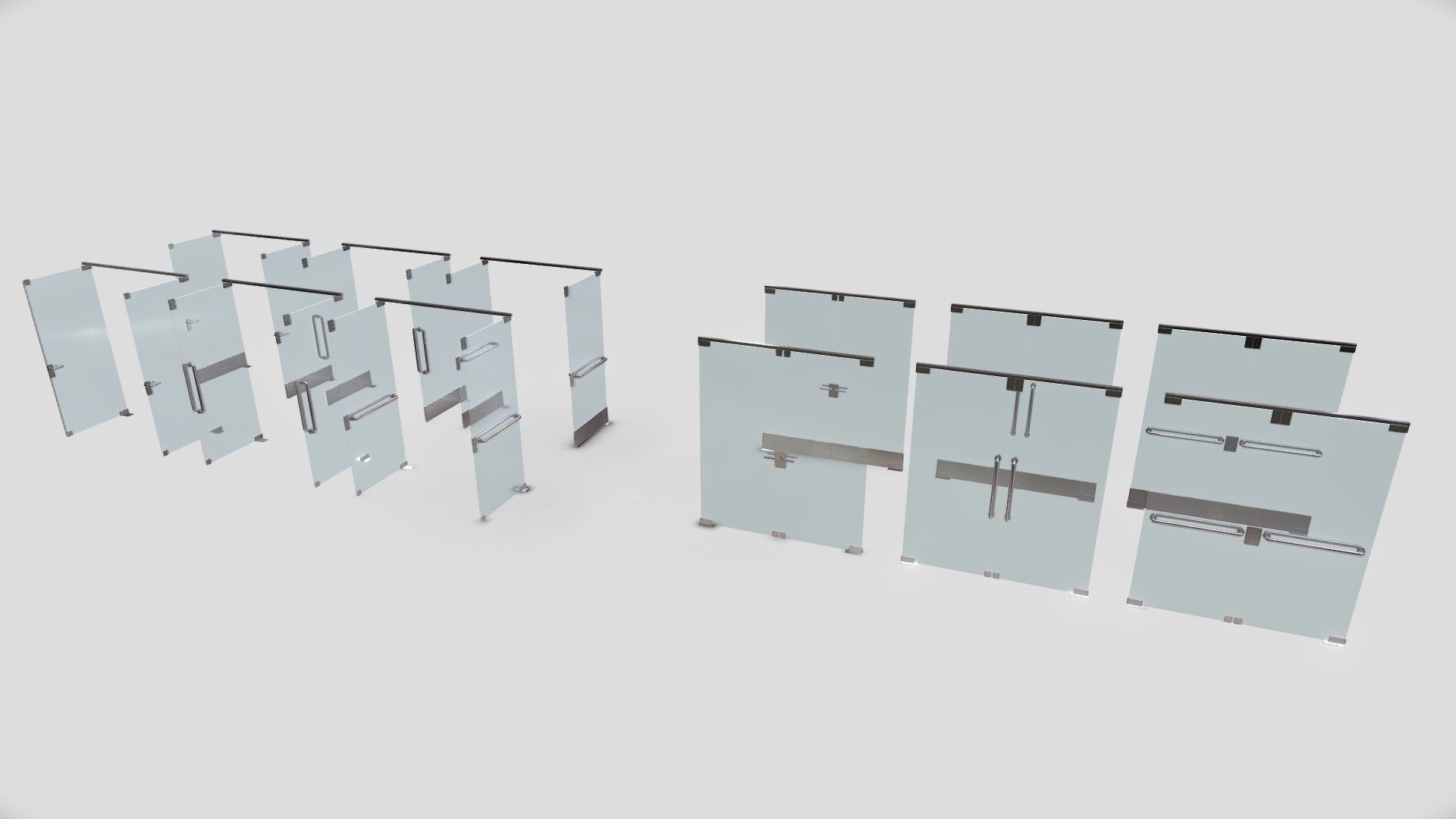 Glass Doors 3d model