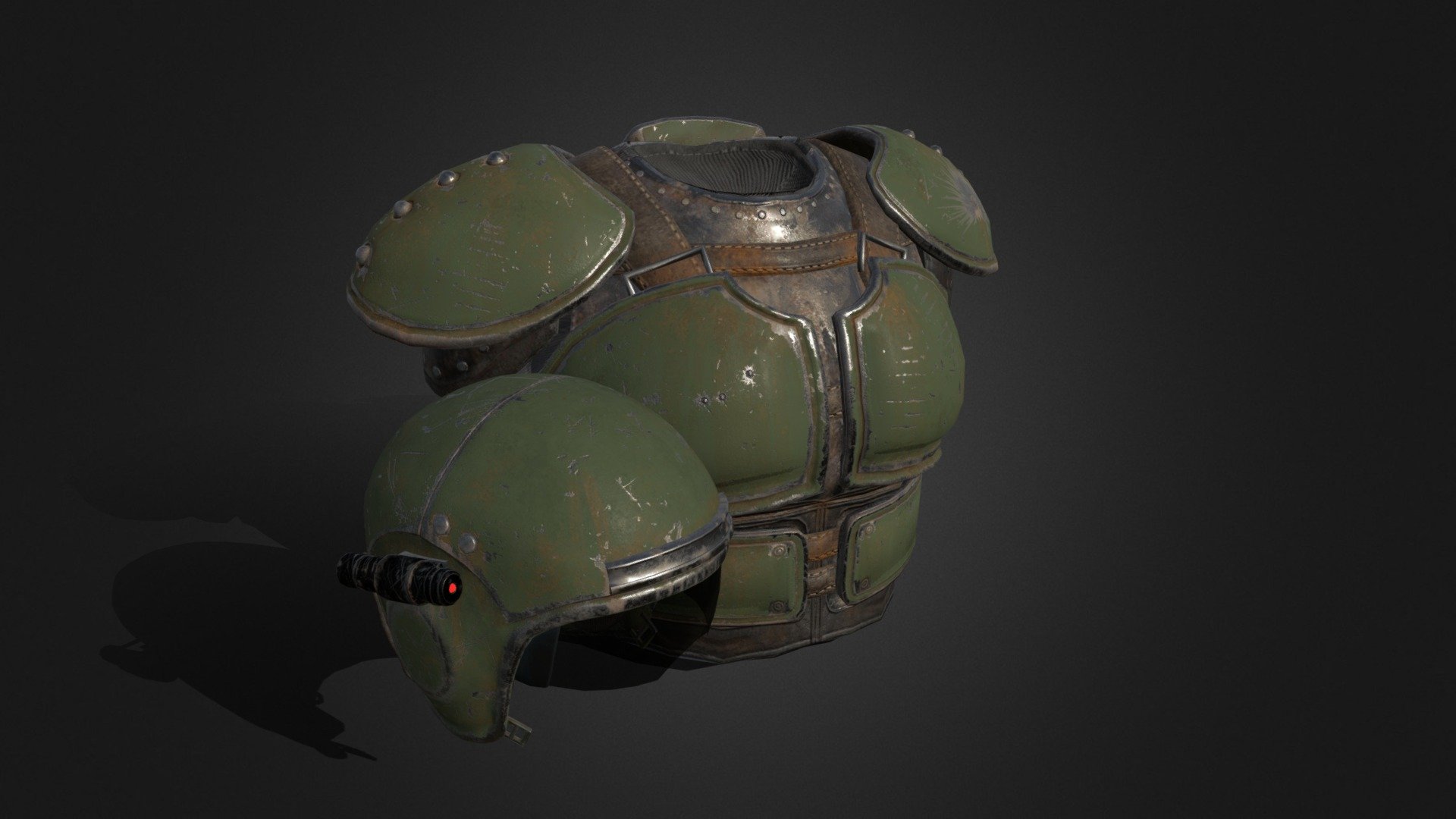 Classic Fallout combat armor (UPLOAD TEST) 3d model