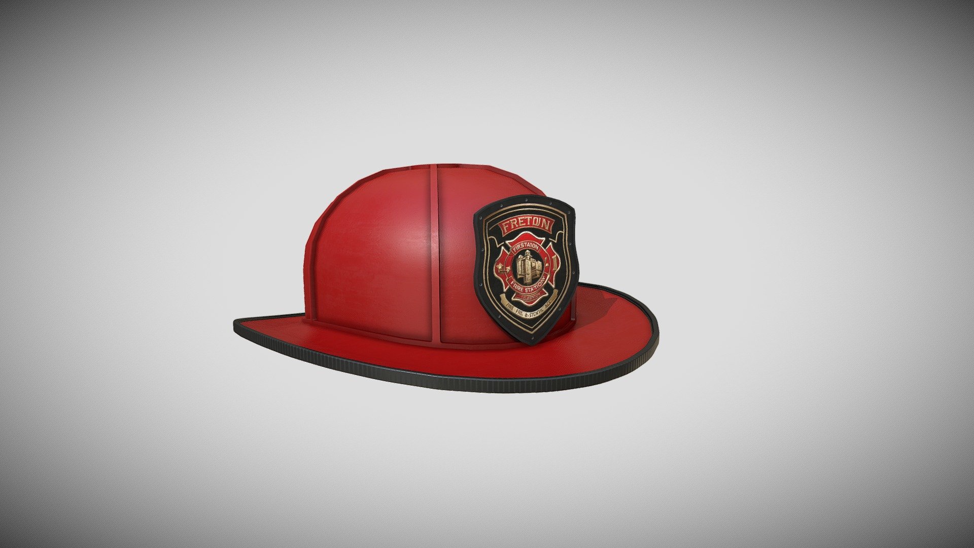 fire brigade helmet 3d model