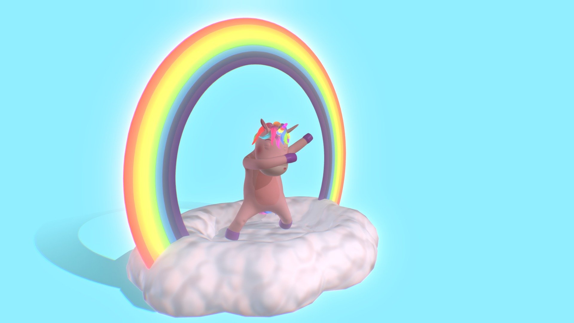 Unicorn Cloud 3d model