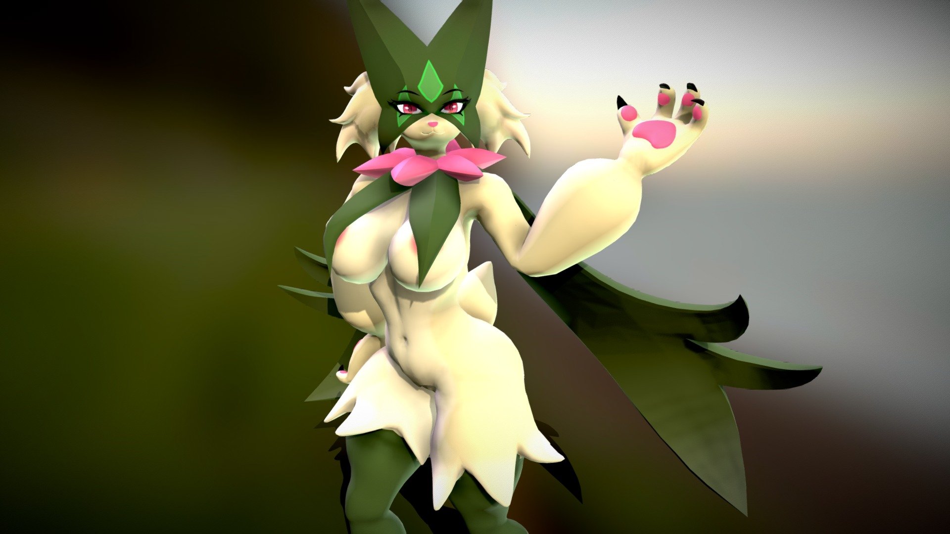 Meowscarada 3D Pokemon anime NSFW SFW 3d model