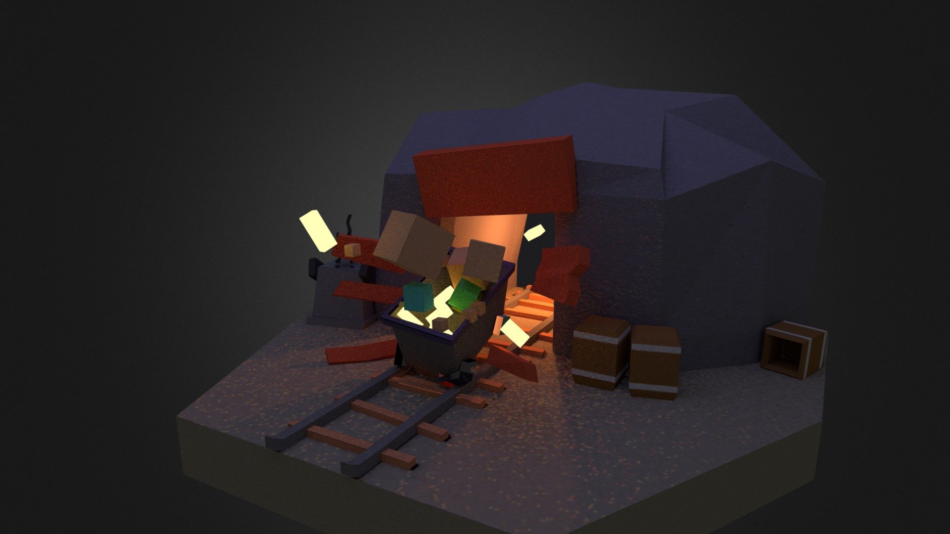 Gold Miners boxy 3d model