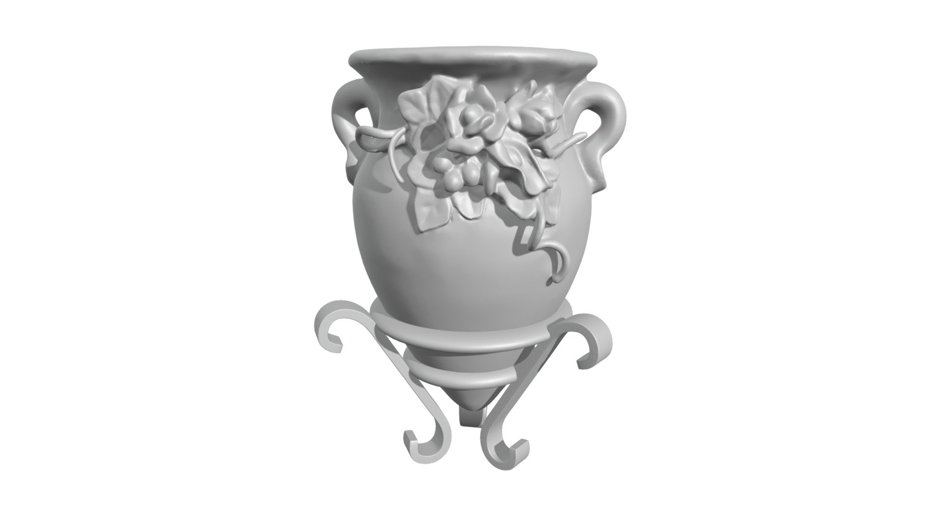 Vase with pedestal 3d model