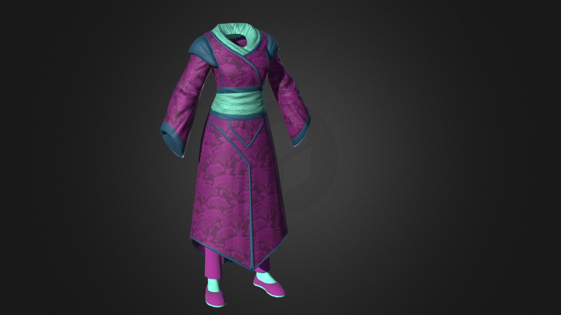 Ardoris Upper Class Female Robes 3d model