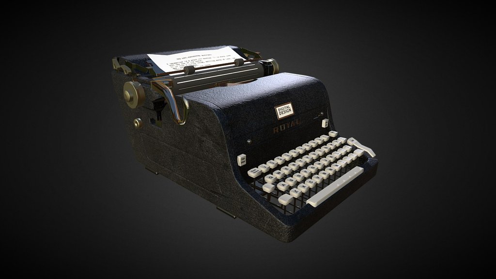 Typewriter 3d model