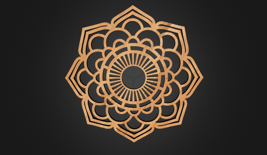 flower mandala 3d model