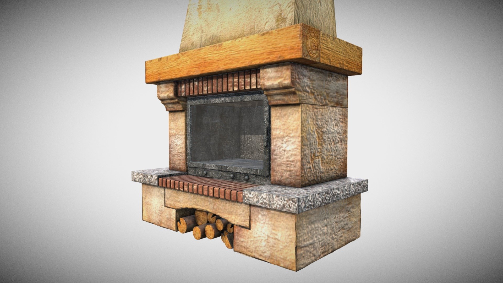 Used Fire Place Classic 3d model