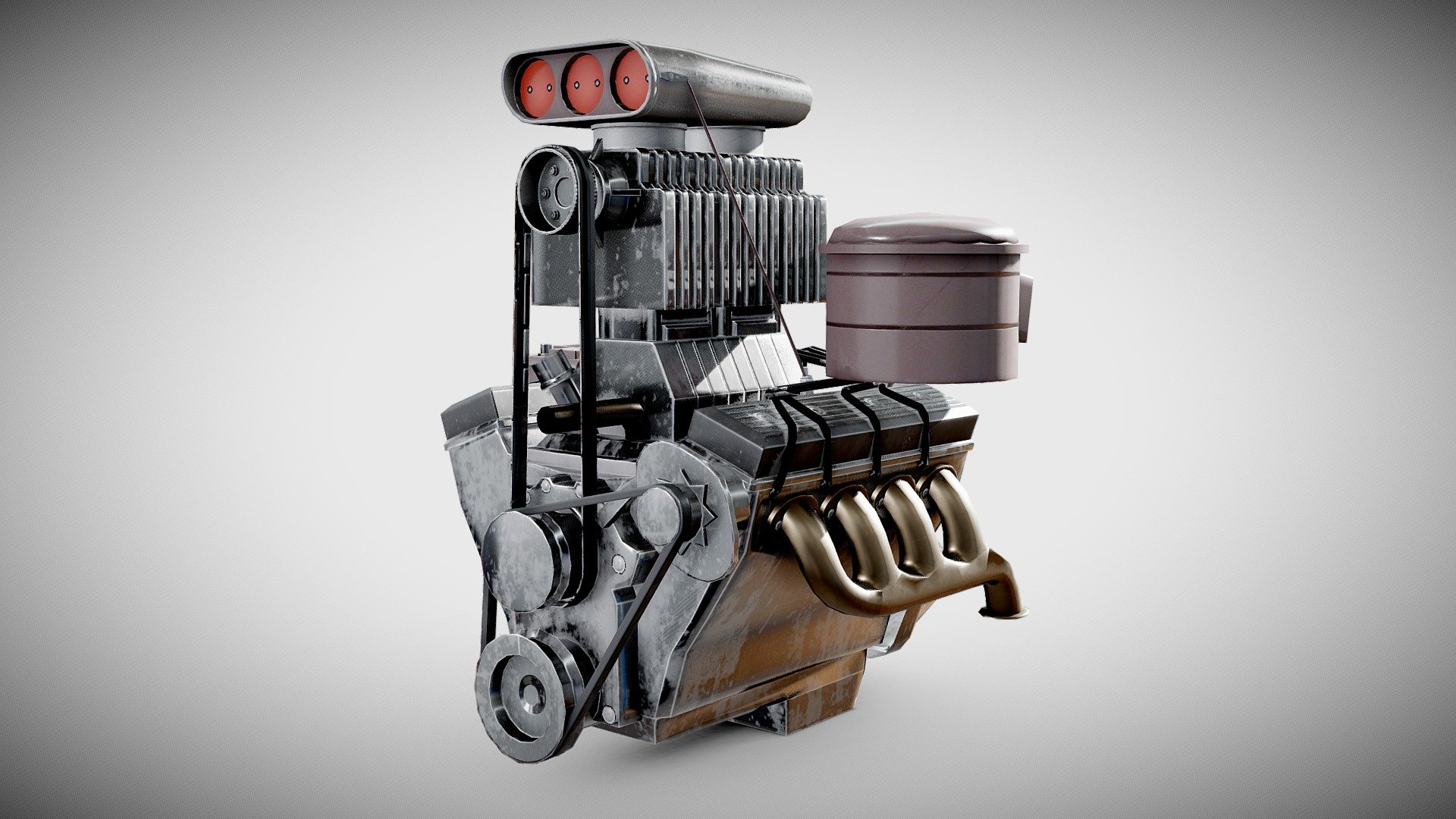 Turbo Engine car 3d model