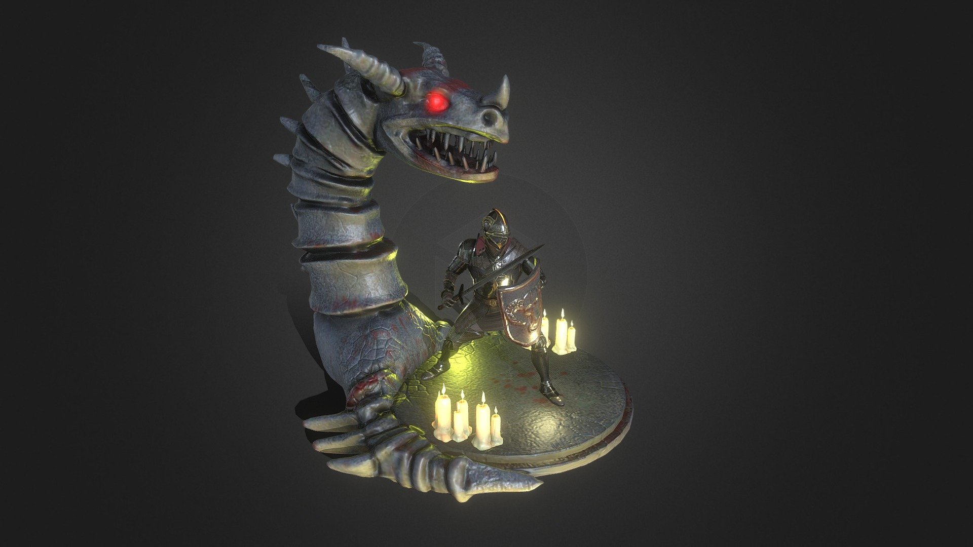 Dark Dragon Knight 3d model