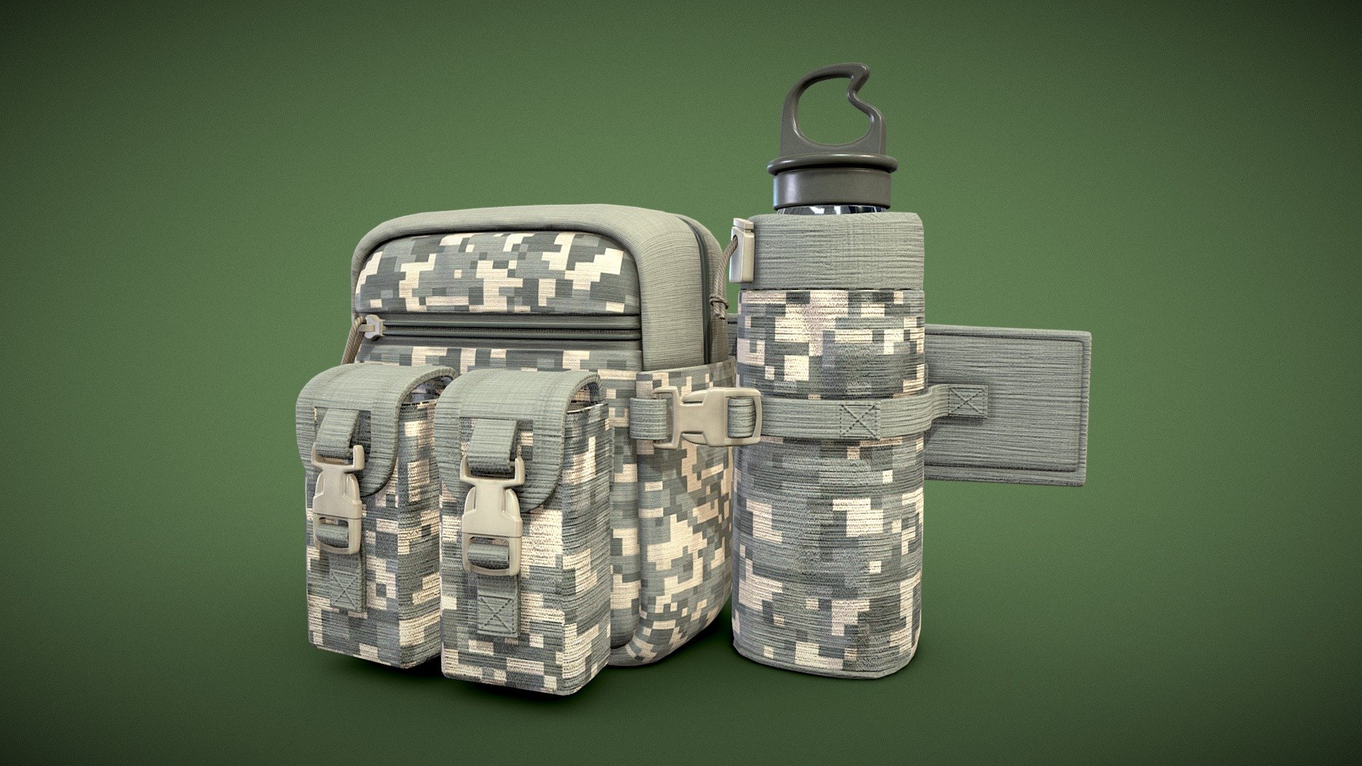 Military/Tactical Multi Pouch Bag_03 3d model