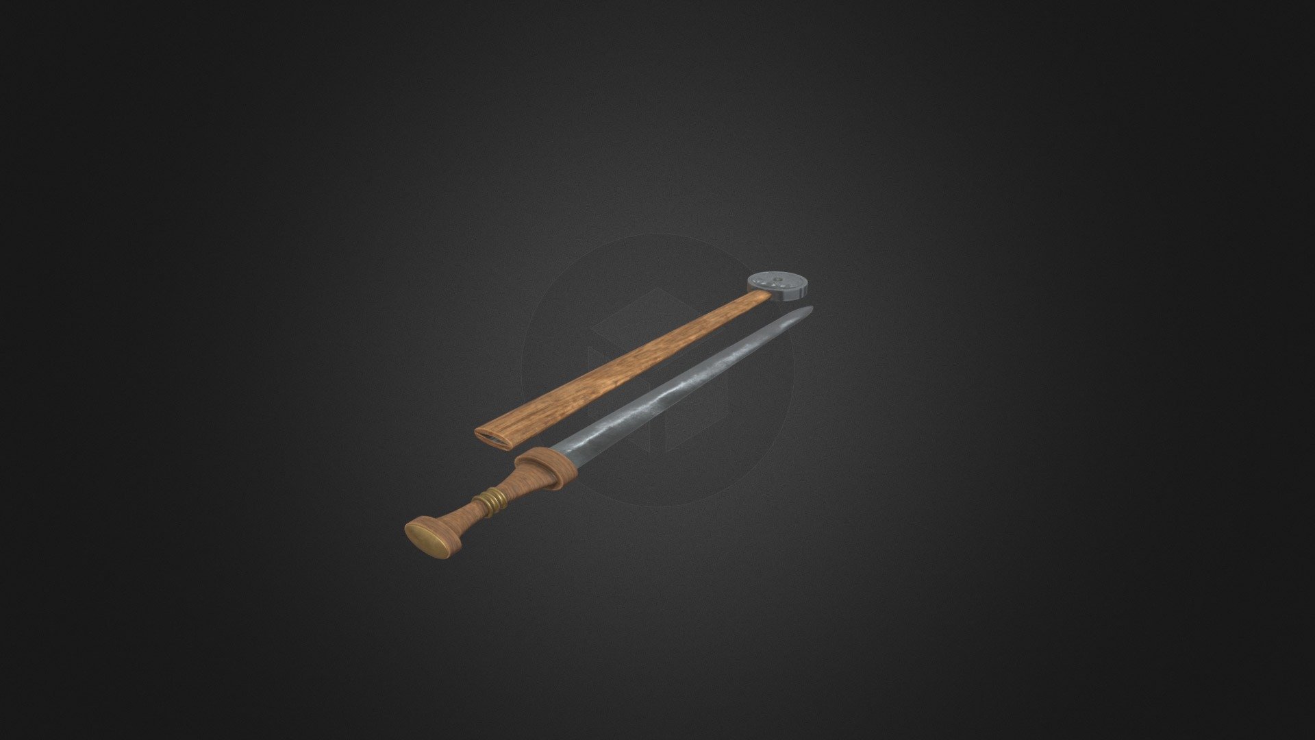 Roman Spathan Sword 3d model