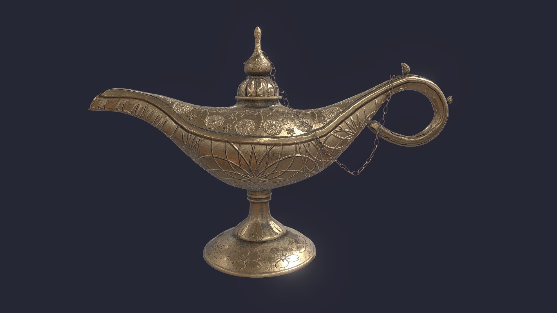 Arabian Oil Lamp 3d model