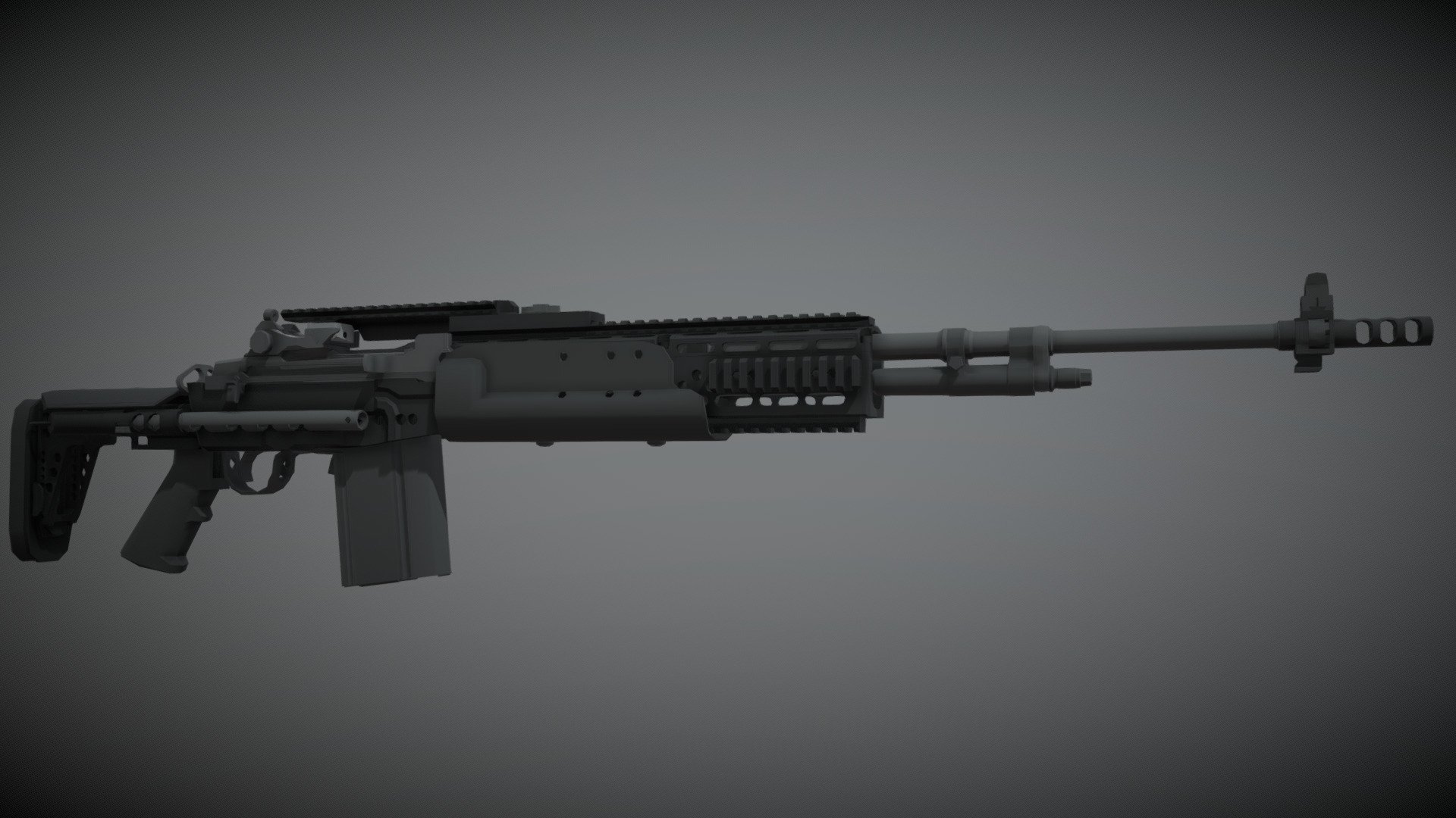 Low-Poly Mk14 EBR 3d model